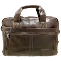Мужской кожаный портфель сумка ZNIXS 11020 brown