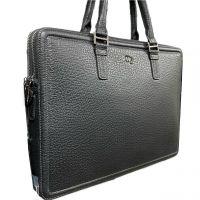Сумка портфель кожаная H-T leather 1714-1 Black_1