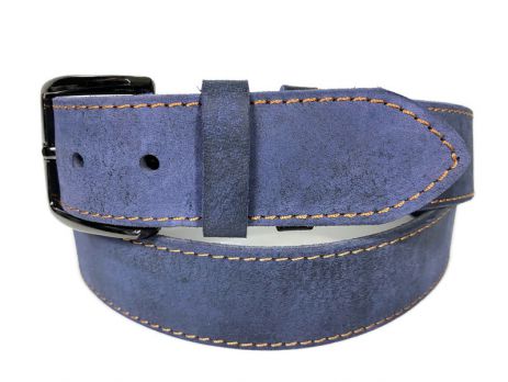 Ремень кожаный NN 2591 vintage blue
