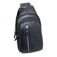 Рюкзак сумка нагрудная кожаная NN 5055G black