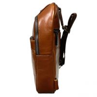 Рюкзак сумка нагрудная кожаная ZNIXS 96712 brown_2