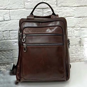 Рюкзак кожаный Fuzhiniao 7325 brown