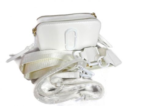 Кожаная женская сумочка кроссбоди Marc Jacobs 9636 WHITE
