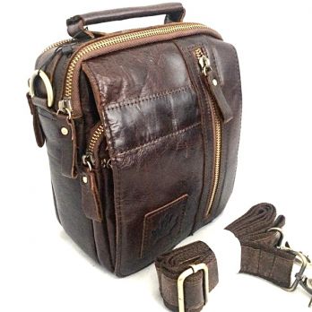 Мужская кожаная сумка ZZNICK 3713 brown