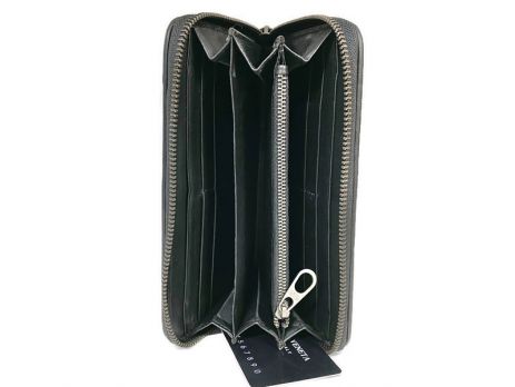 Клатч кожаный плетёный Bottega Veneta black 355