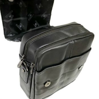 Мужская кожаная сумка Fuzhinino 99211 black