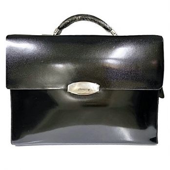 Портфель мужской кожаный Brioni (Бриони) 468 Black