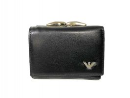 Кожаный женский кошелек Giorgio Armani A04-1 Black_7