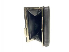 Кожаный женский кошелек Giorgio Armani A04-1 Black_2