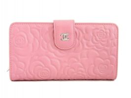 Женский кожаный кошелёк Chanel (Шанель) C0299 Pink