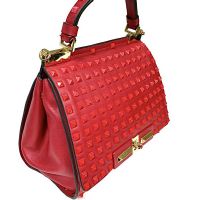 Женская красная кожаная сумка Valentino garavani 48714 Red_0