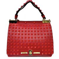 Женская красная кожаная сумка Valentino garavani 48714 Red_1