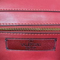Женская красная кожаная сумка Valentino garavani 48714 Red_5