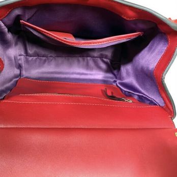 Женская красная кожаная сумка Valentino garavani 48714 Red