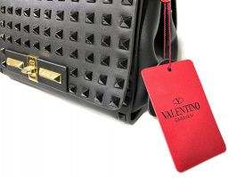 Женская кожаная сумка Valentino garavani 48714 Black_2