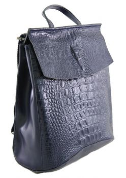 Рюкзак женский кожаный синий NN 8504-7