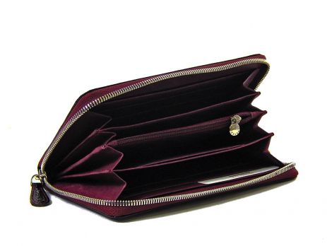 Кожаный женский клатч-кошелёк Petek 5093 Bordo