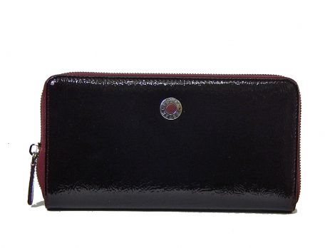 Кожаный женский клатч-кошелёк Petek 5093 Bordo